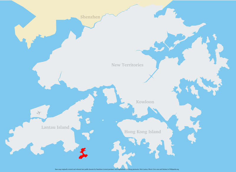 map showing where cheng chau island is located