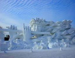 snow sculpture in Harbin